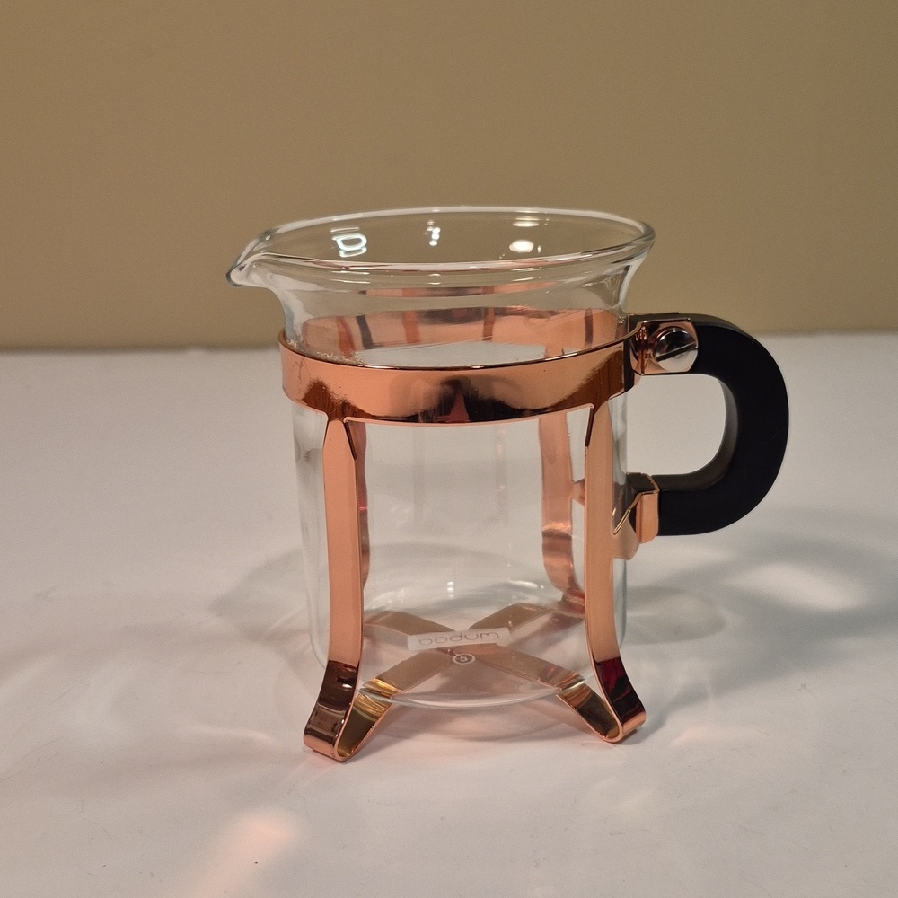 BODUM Chambord Classic Copper Tone Metal and Glass Open Sugar and Creamer Set - Picture 10 of 16